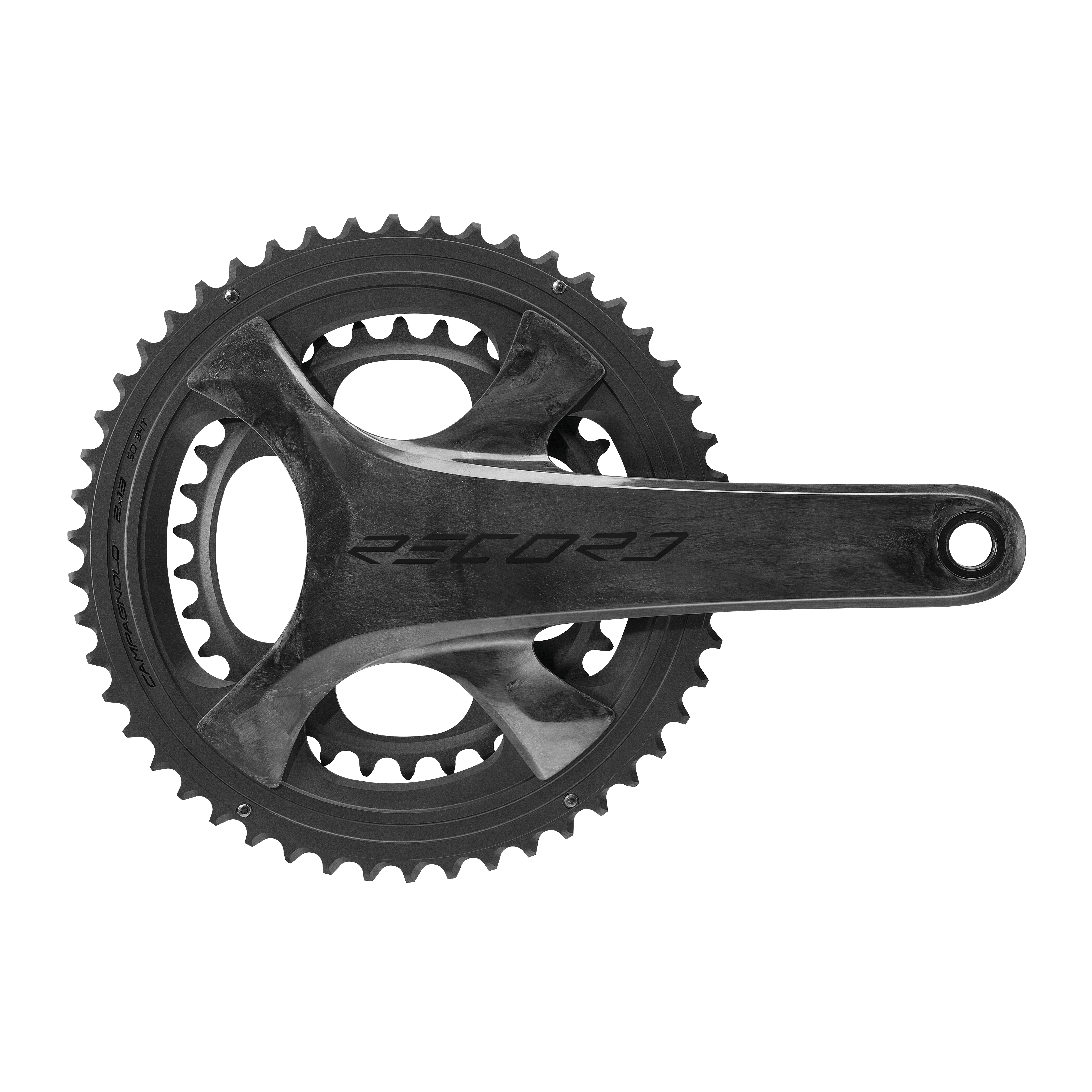 A Campagnolo 2X chainset 