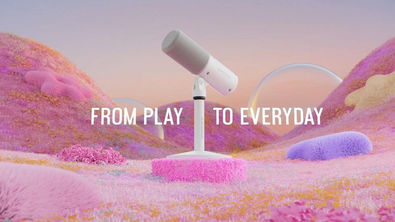A reveal image of the Shure MV6 Gen 2 mic with the caption "from play to everyday"