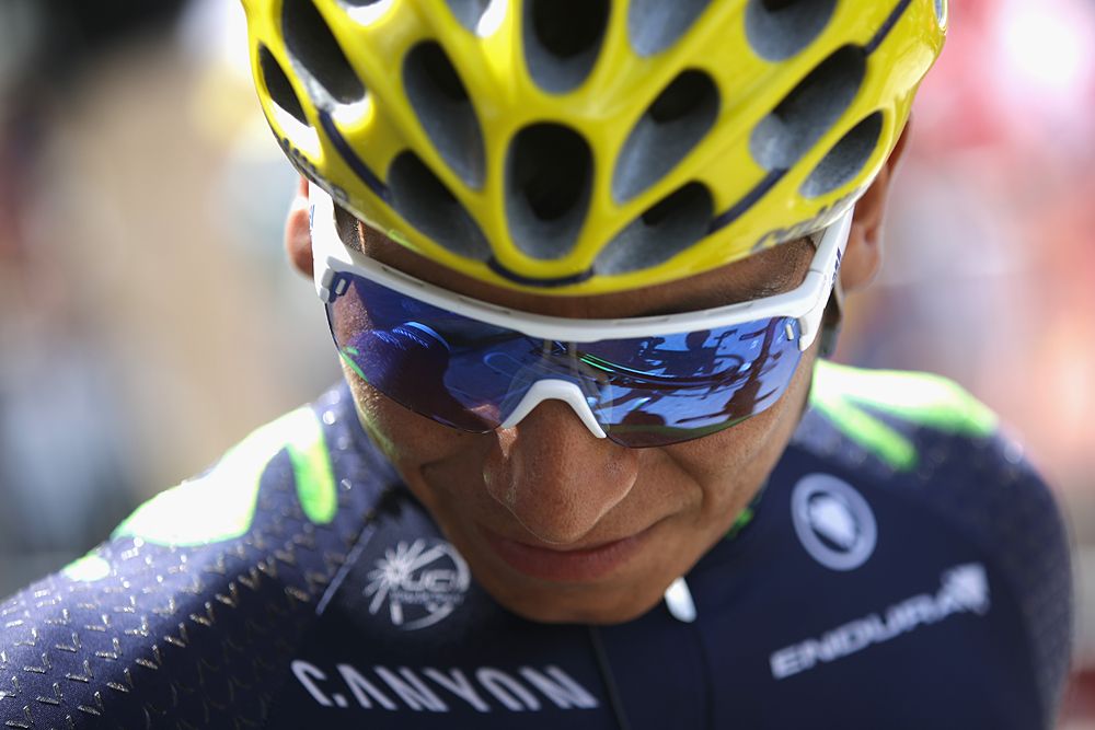 Nairo Quintana (Movistar) at the start of stage 20 at the Tour de France
