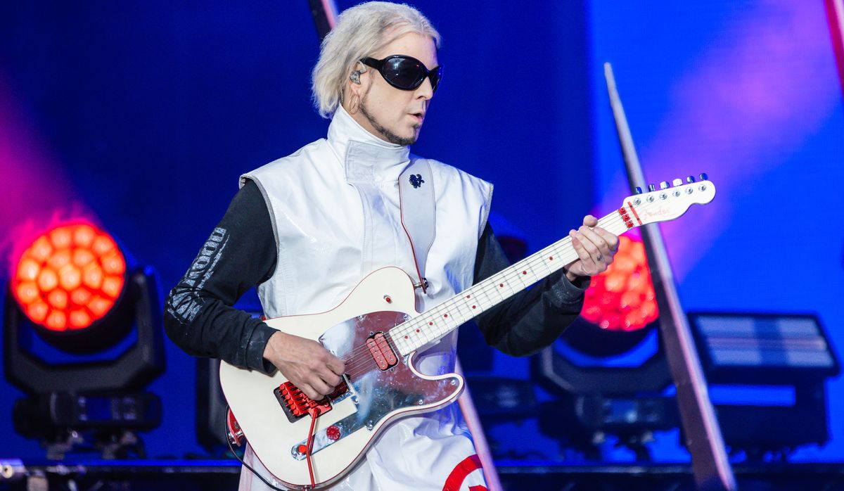 John 5 performs with Mötley Crüe at Marvel Stadium in Melbourne, Australia on November 14, 2023