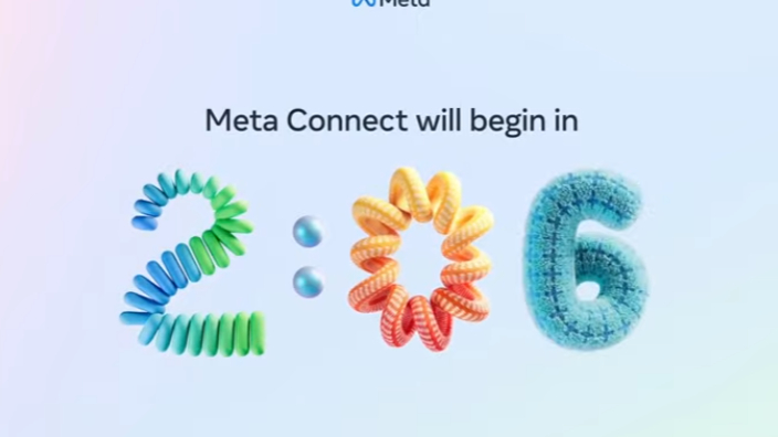 A screen showing Meta Connect will begin in 2:06.