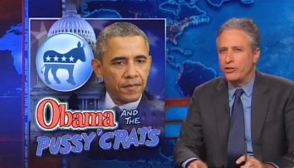 Jon Stewart pointedly notes the flaw in the Democrats' failed 'chickensh-t gambit'