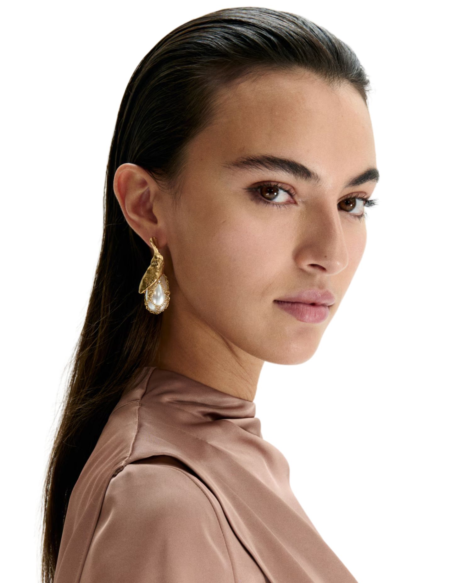 Silk Organza Brooch - Pearl Grey