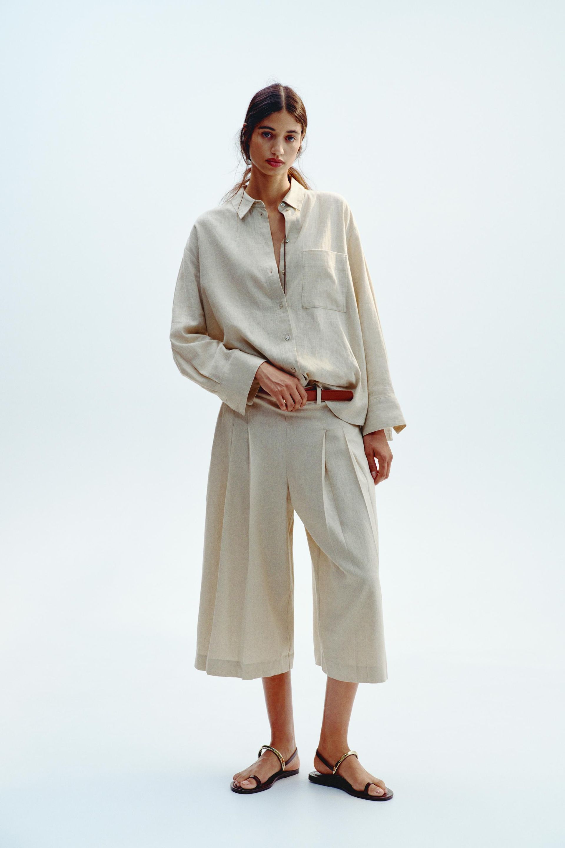 Oversize Linen Blend Shirt