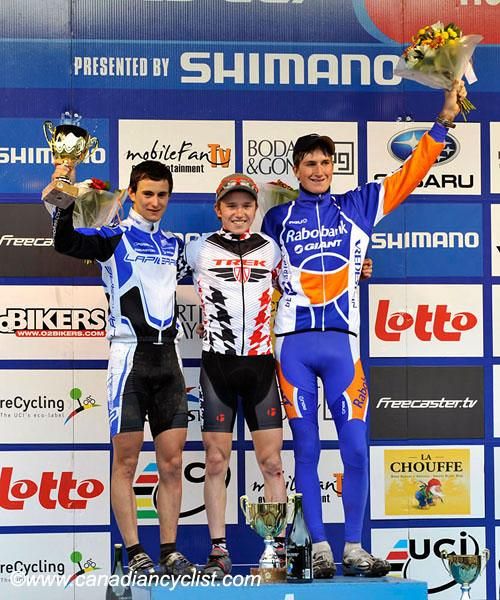 U23 podium: Alexis Vuillermoz, Mathias Fl