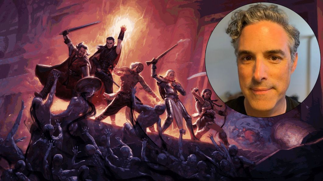 Josh Sawyer&#039;s profile next to Pillars of Eternity 2 art