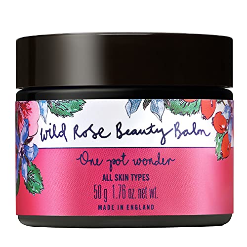 Neal's Yard Wild Rose Beauty Balm, Featuring Rosehip Oil, Hemp Seed &amp;amp; Shea Butter, Nourishing &amp;amp; Exfoliating Cleanser, Vegetarian Approved, Cruelty-Free, 50g