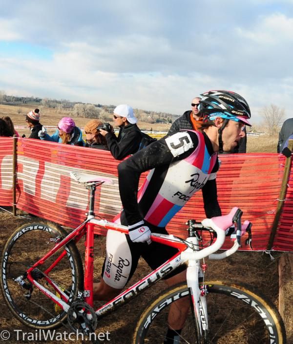 Chris Jones (Rapha Focus) racing to a seventh place finish today.