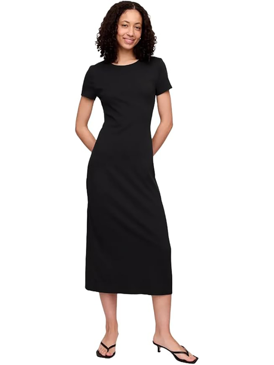 GAP, Gap Womens Knit Midi Dress Moonless Night M
