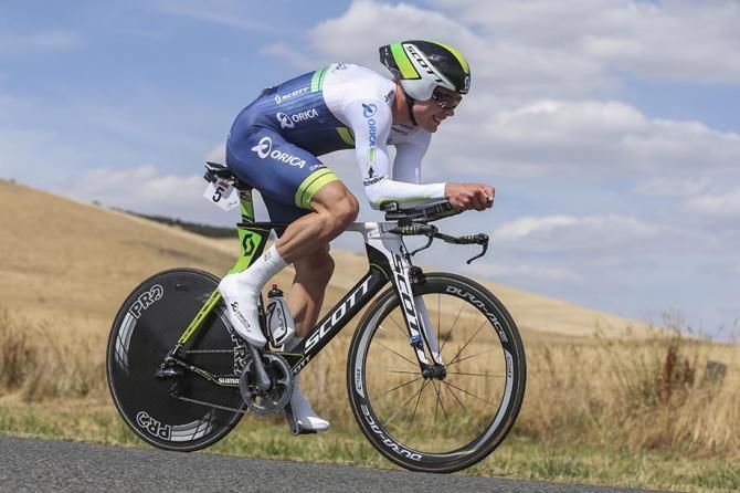 Michael Hepburn on the time trial course