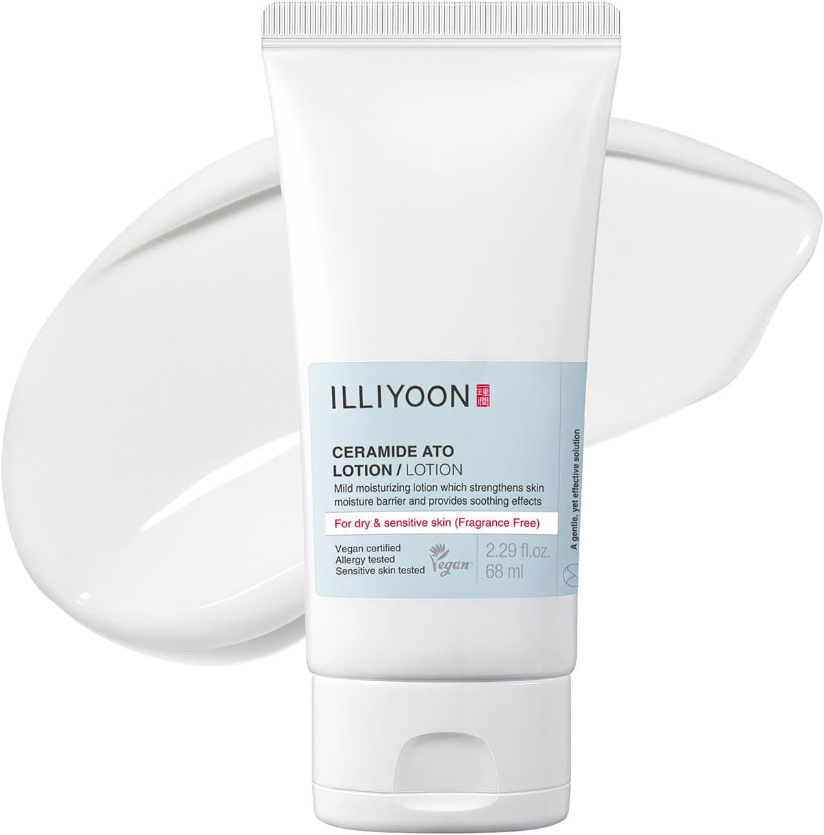 Illiyoon Ceramide Ato Lotion 68ml(2.3fl.oz) | Strengthening and Restoring Skin Barrier With Soy Ceramide for Dry &amp;amp; Sensitive Skin | Gentle Moisturizer for Infants and Adults | Vegan | Fragrance Free