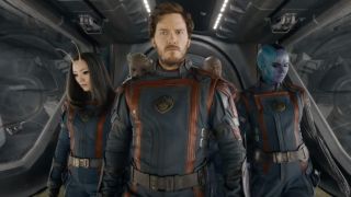 Chris Pratt, Pom Klementieff, Karen Gillan, Dave Bautista in Guardians of the Galaxy Vol. 3