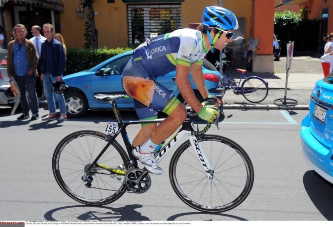 Michael Matthews (Orica-GreenEdge) missing some skin