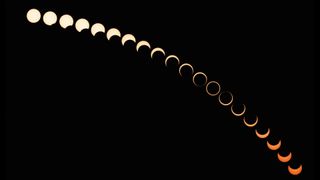 Stages of the annular solar eclipse on Jan. 15, 2010. 