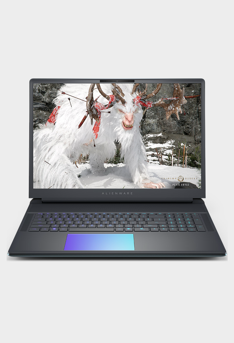 A gaming laptop with Crimson Desert displayed