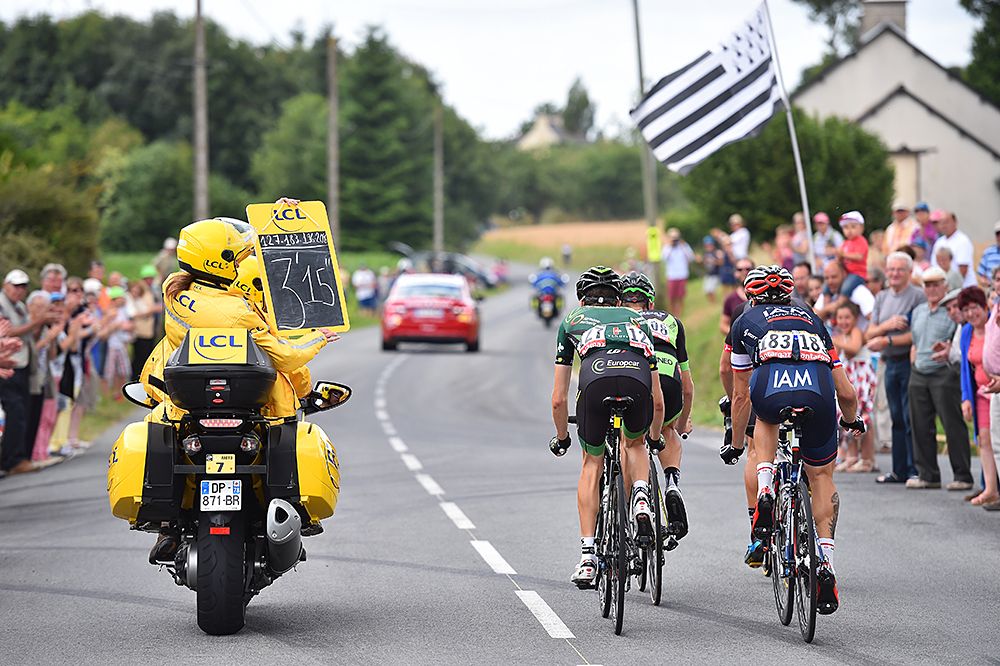 Romain Sicard (Europcar) and Sylvain Chavanel (IAM Cycling)