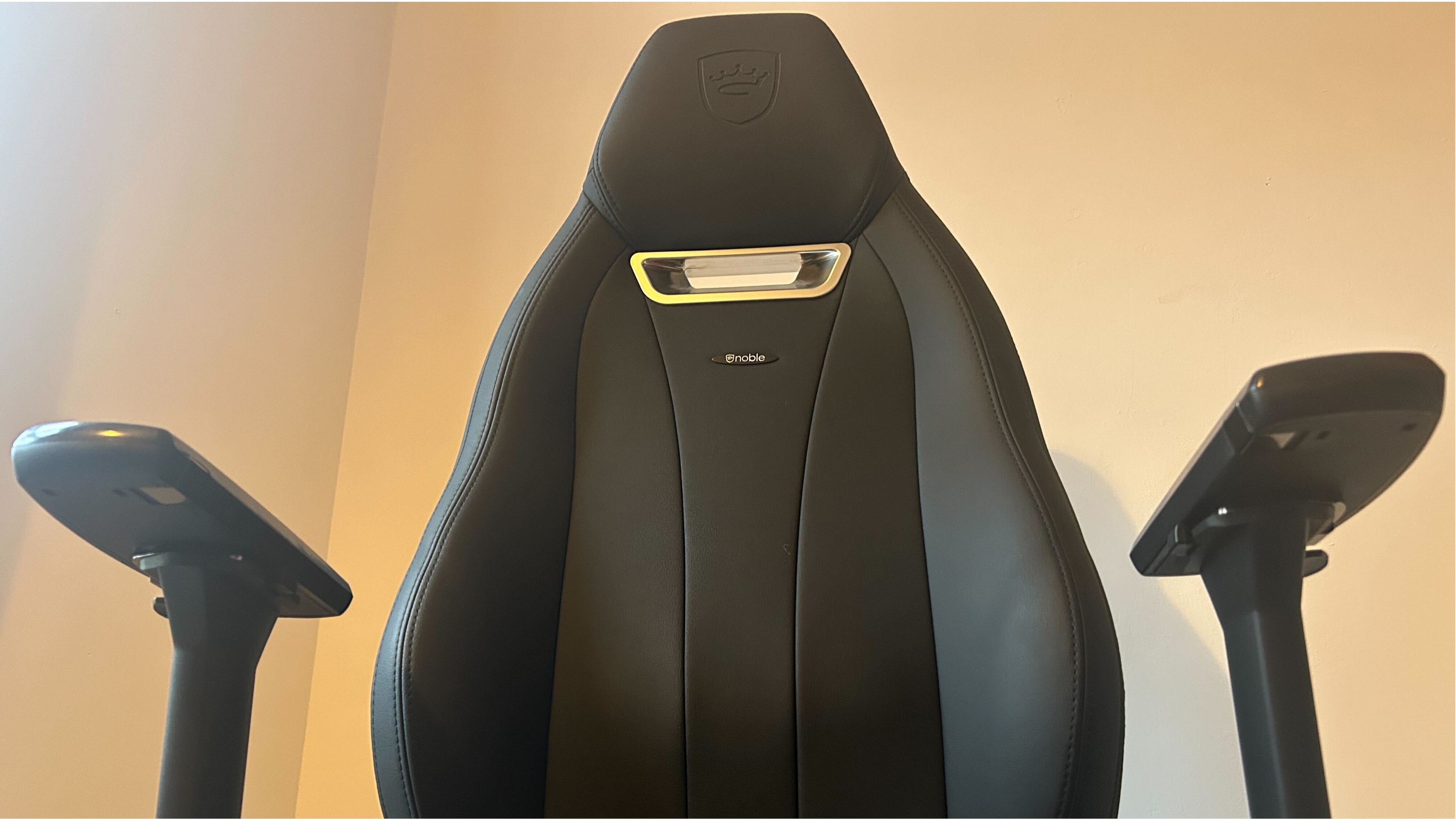 The backrest of the Noblechairs Legend from below