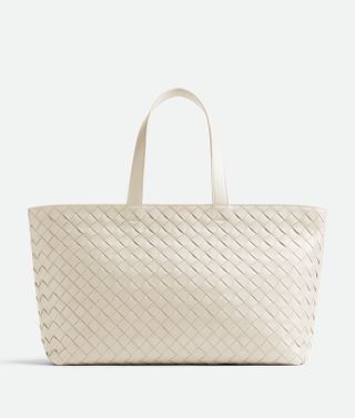 Women's Intrecciato Tote Bag in Plaster