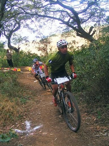 A racer competes on the Pan Am course in Guatemala.