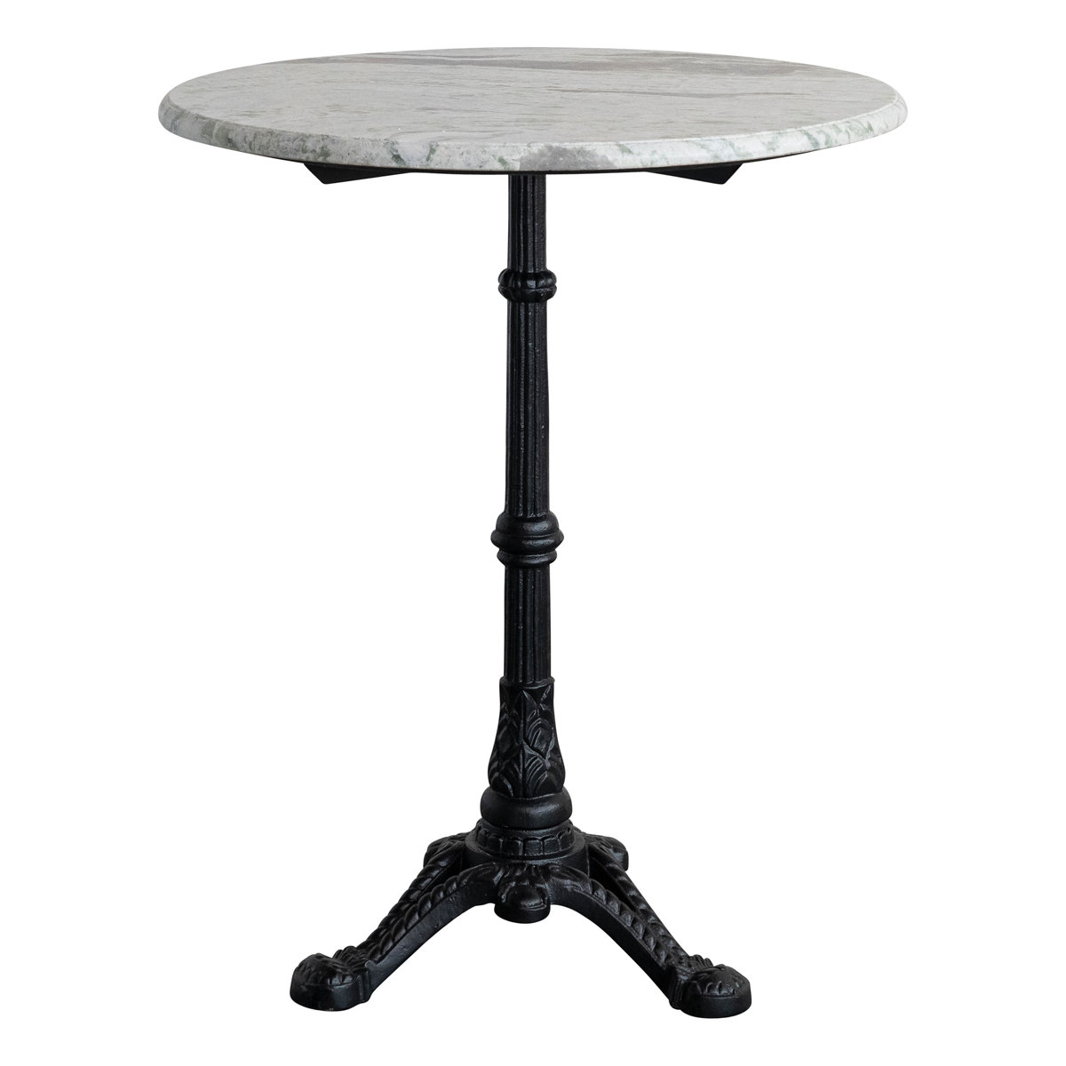 Astoria Grand Round Marble Bistro Table With Cast Metal Base | Wayfair