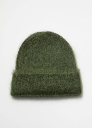 Brushed Mohair-Blend Beanie