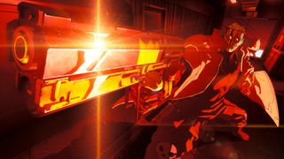Weak Kingsley firing a gun in Cyberpunk: Edgerunners season 2