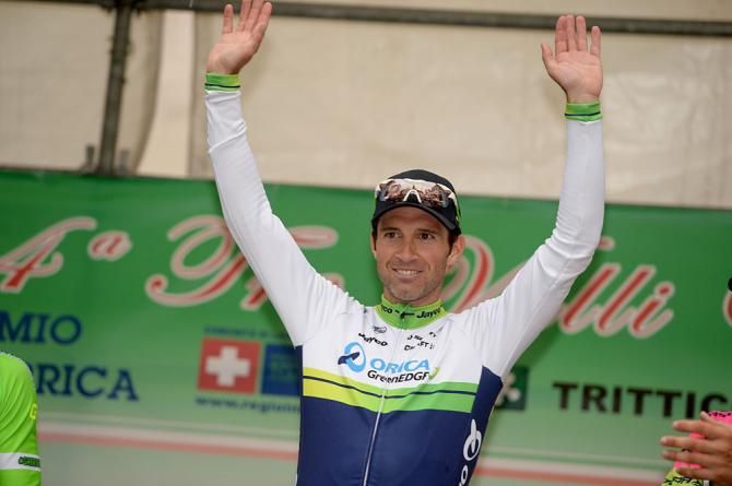Michael Albasini on the podium
