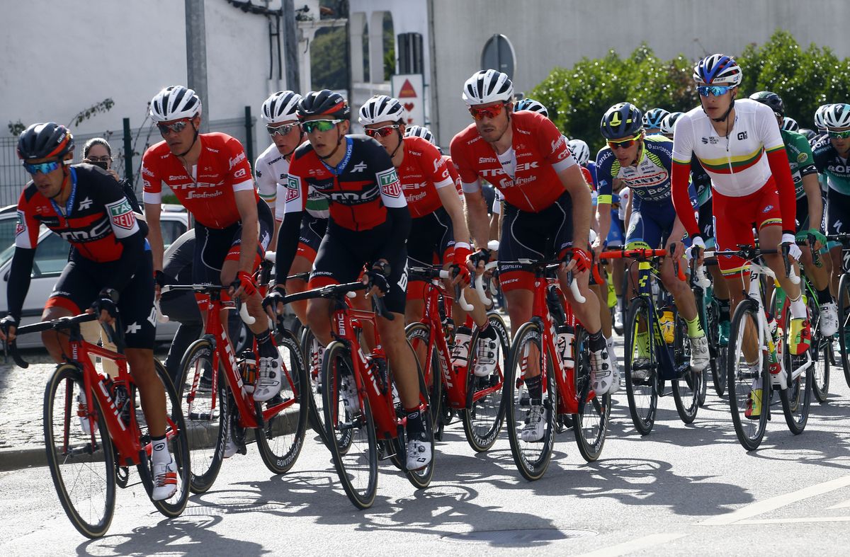 Trek-Segafredo and BMC at the front