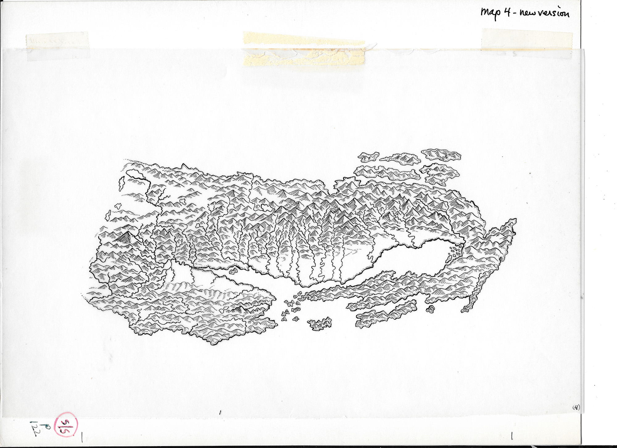 The Rivers That Run into the Inland Sea, published in Always Coming Home, 1985, Ink on parchment paper, Courtesy Ursula K Le Guin Foundation