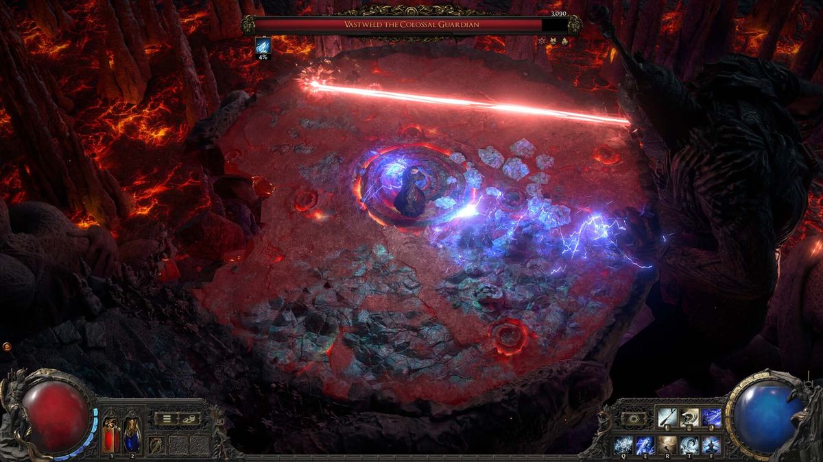 Vastweld the Colossal Guardian boss in Path of Exile 2. 