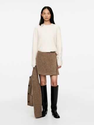 Wool-Blend Mini Skirt