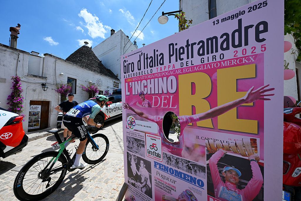 ALBEROBELLO ITALY MAY 13 Sam Bennett of Ireland and Team Decathlon AG2R La Mondiale prior to the 108th Giro dItalia 2025 Stage 4 a 189km stage from Alberobello Pietramadre to Lecce UCIWT on May 13 2025 in Alberobello Italy Photo by Tim de WaeleGetty Images