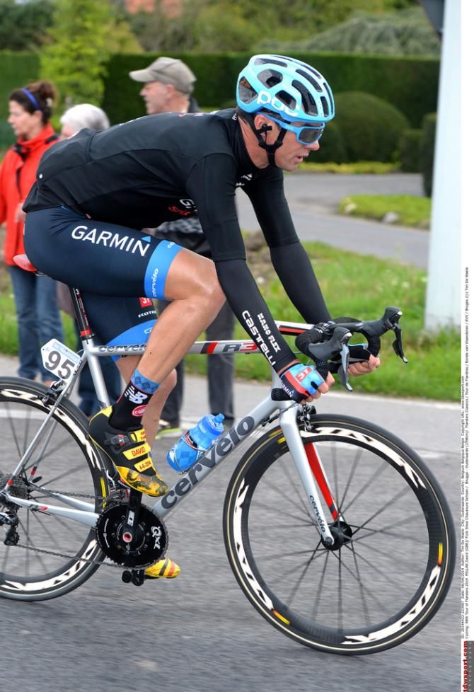 David Millar's (Garmin Sharp) shoes on display