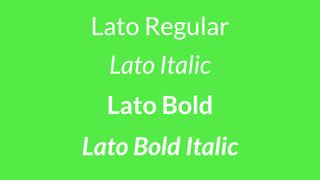 Example of Lato in four weights