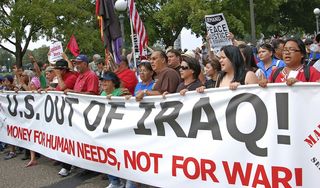 An anti-war protest at the Republican National Convention.