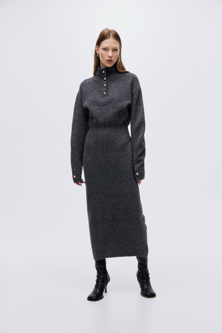 Knitted Turtleneck Dress