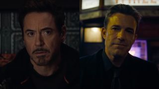 Robert Downey Jr. in Avengers: Infinity War and Ben Affleck in The Flash