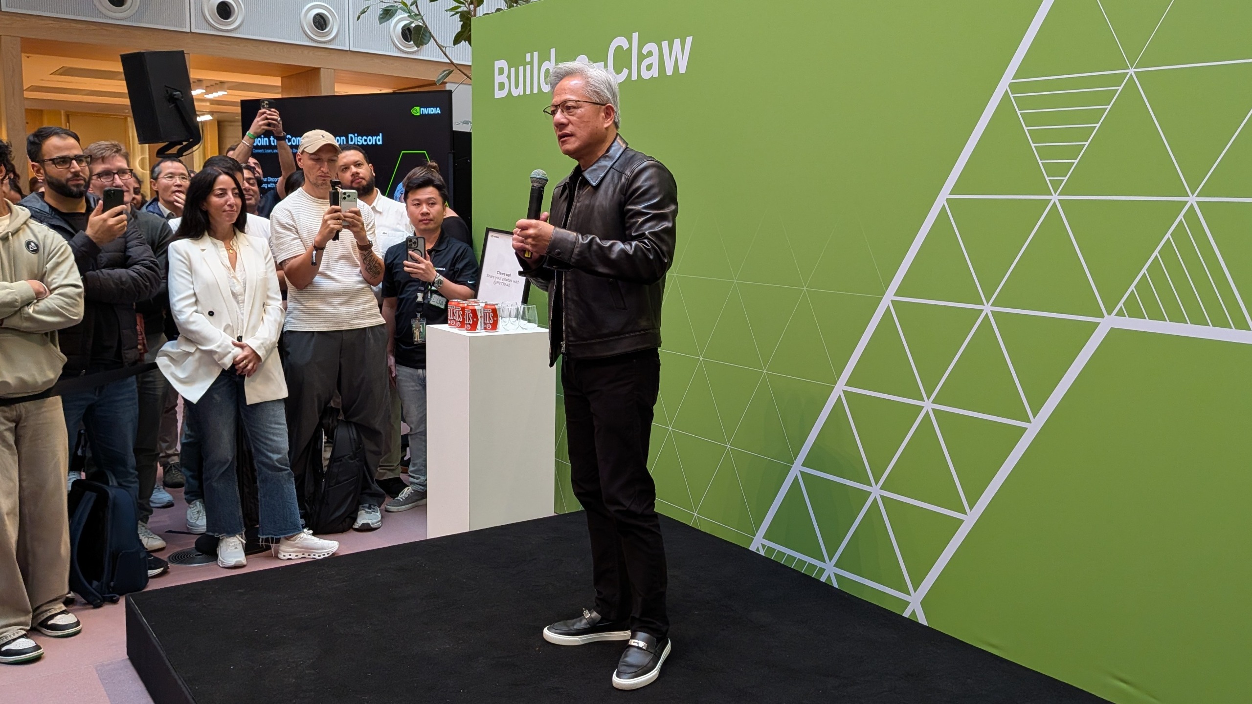 Nvidia CEO Jensen Huang on stage