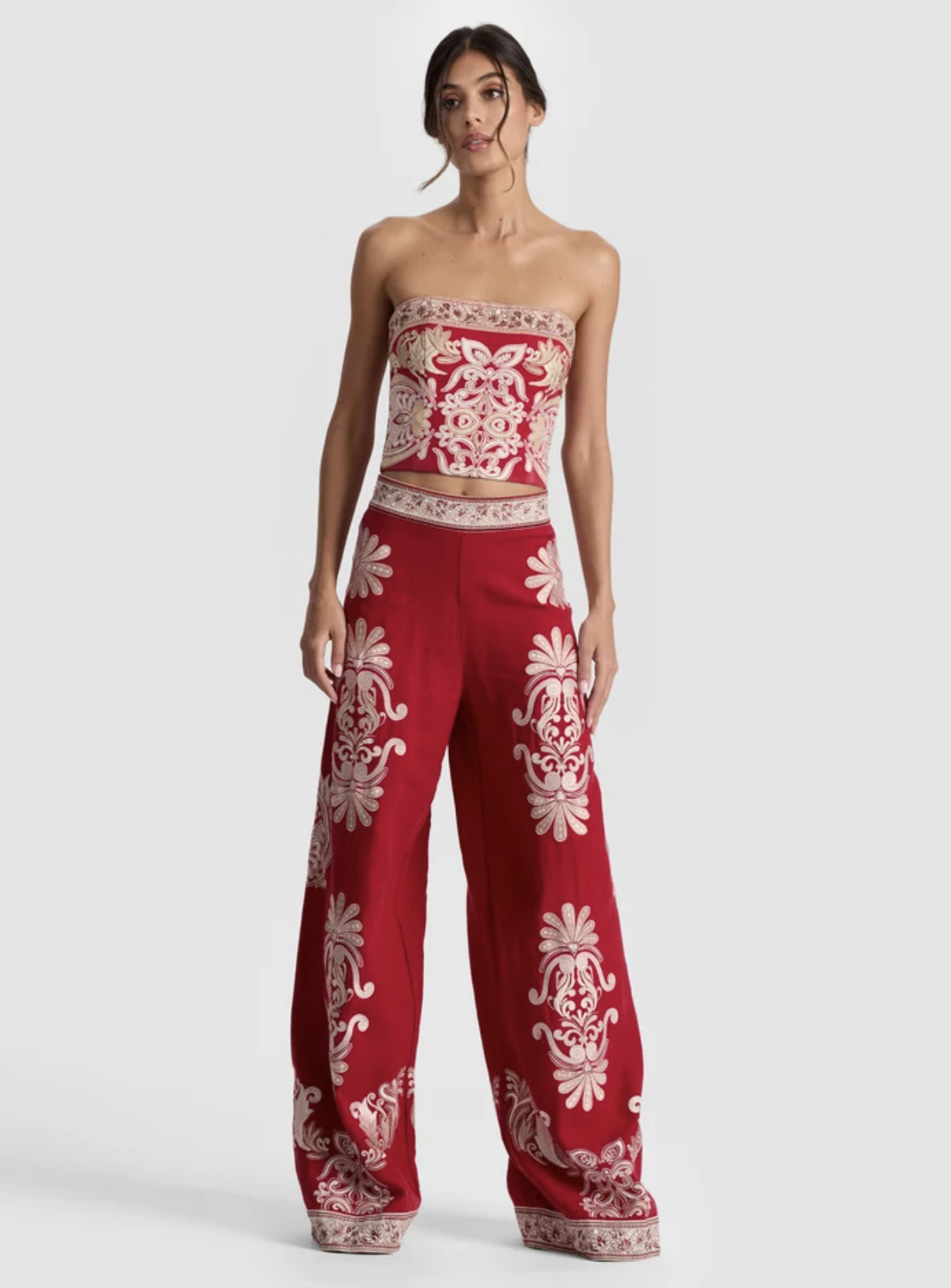 Alice + Olivia, Athena Embroidered Pant