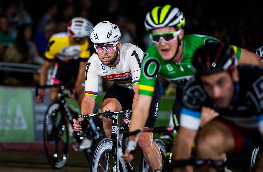 Mark Cavendish of Great Britain competes in the Madison Chase Six Day London