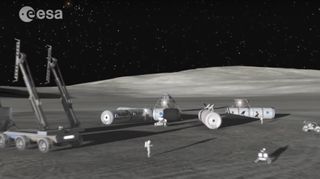A video still from ESA’s “The Moon Awakens” video outlining the agency’s rationale for making the Moon “our next destination on this journey.”