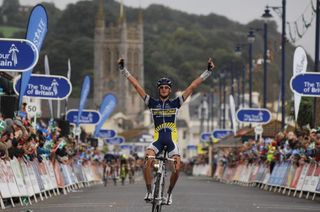 Wout Poels (Vacansoleil) wins stage four at the Tour of Britain