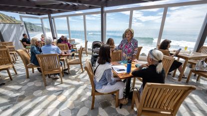 Diners enjoy Duke's Malibu.