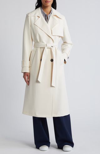 Double Breasted Belted Trench Coat