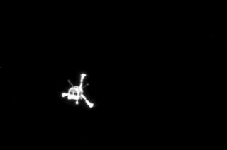 The European Space Agency's Rosetta spacecraft captured this parting shot of the mission's Philae lander after its separation from the mother ship on Nov. 12, 2014