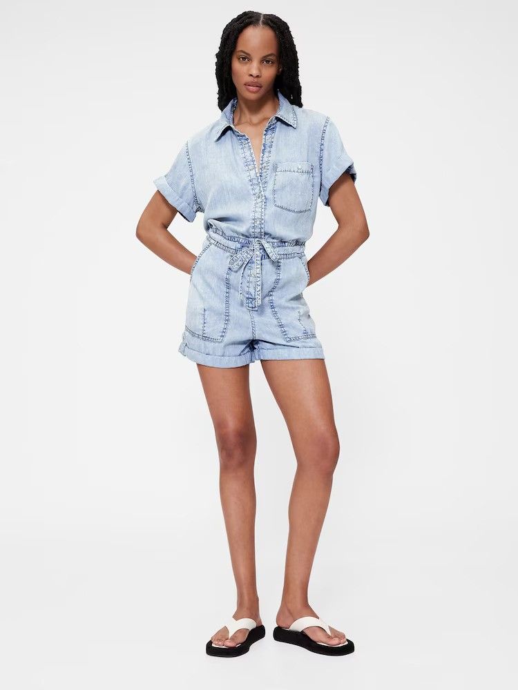GapStudio, Draped Denim Playsuit