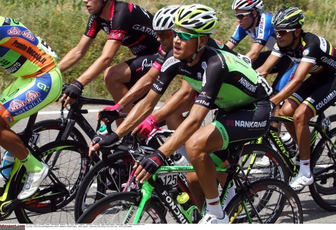 Stefano Tonin (Area Zero Pro Team) in the peloton