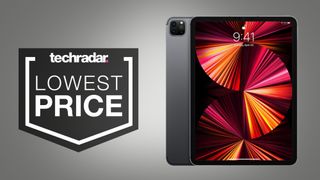 deals image: Apple iPad Pro 11 2021 on grey background