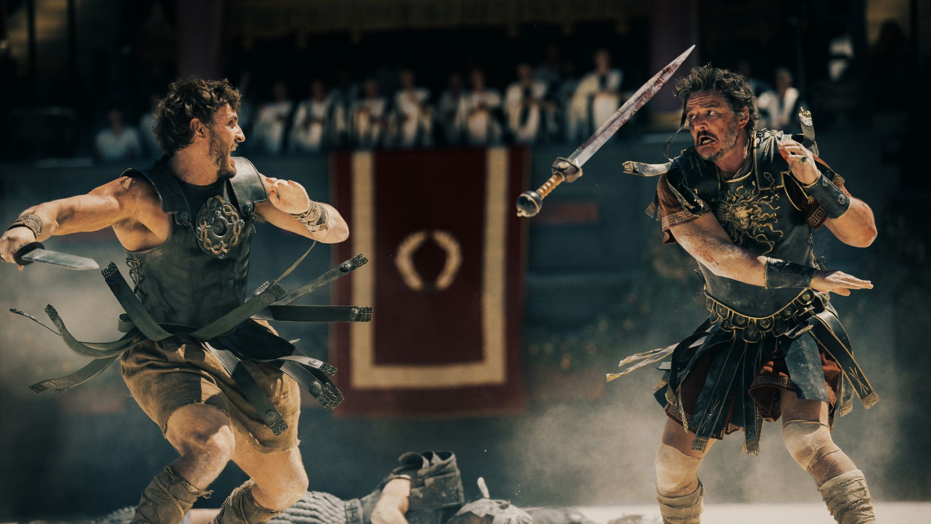 Los avances en CGI significan que Gladiator 2 puede lograr lo que era demasiado arriesgado en el original de 2000, razón por la cual tendremos 12 babuinos, un "rinoceronte real" y una "batalla masiva en el agua con tiburones".