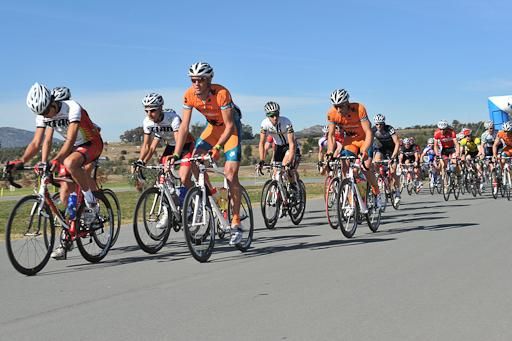 The elite men depart Stromlo Forest Park for the final 130km stage of the Canberra Tour.